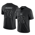 Parkc C.Bengals #78 Anthony Munoz Player Black Reflective Limited Game Stitched Jerseys