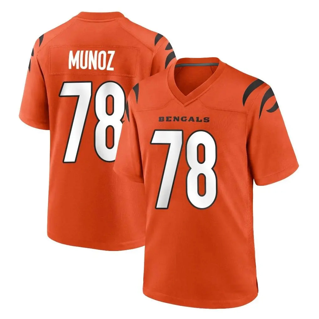 Parkc C.Bengals #78 Anthony Munoz Player Orange Home Game Stitched Jerseys