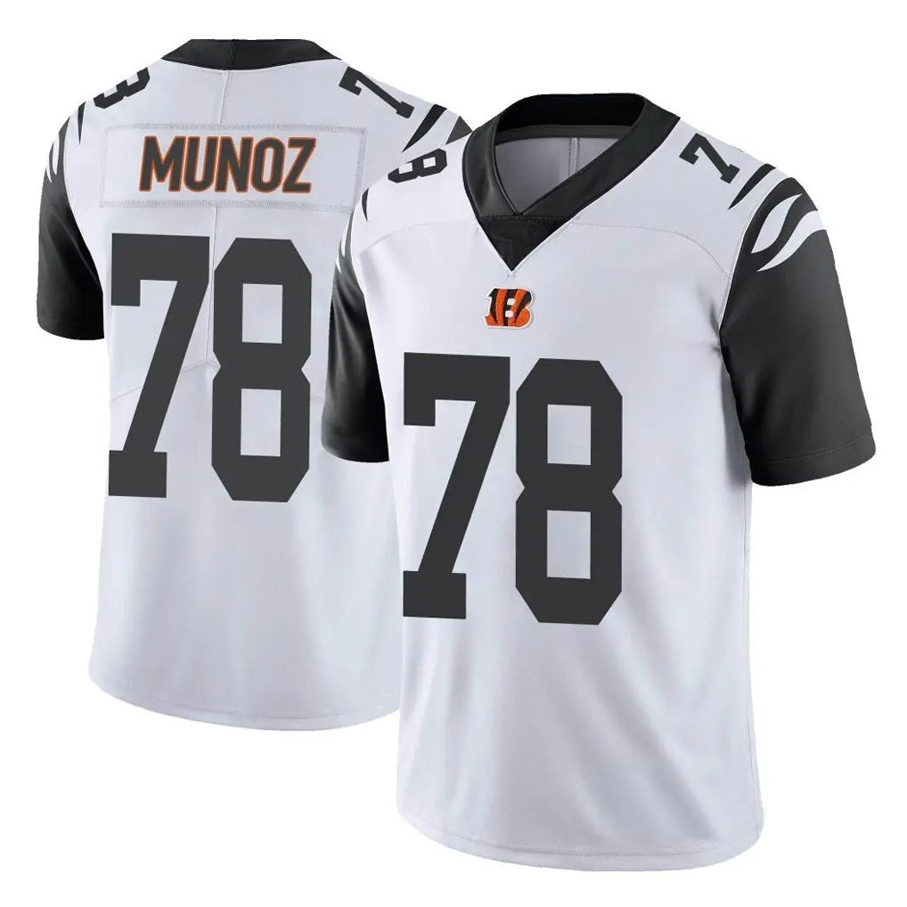 Parkc C.Bengals #78 Anthony Munoz Player White Color Rush Vapor Untouchable Limted Home Game Stitched Jerseys