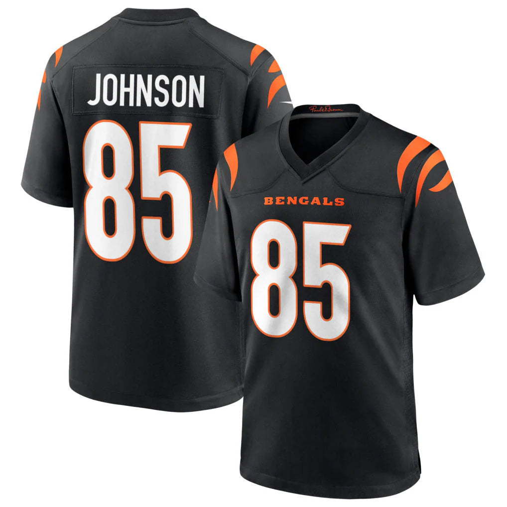 Parkc C.Bengals #85 Chad Johnson Player Black Home Game Stitched Jerseys