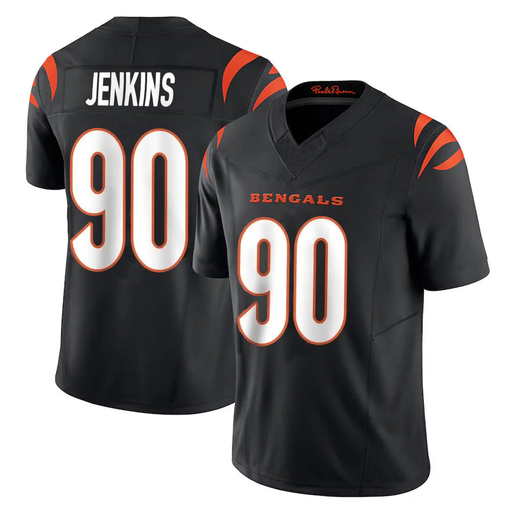 Parkc C.Bengals #90 Kris Jenkins Jr Player Black Vapor F.U.S.E. Limited Home Game Stitched Jerseys