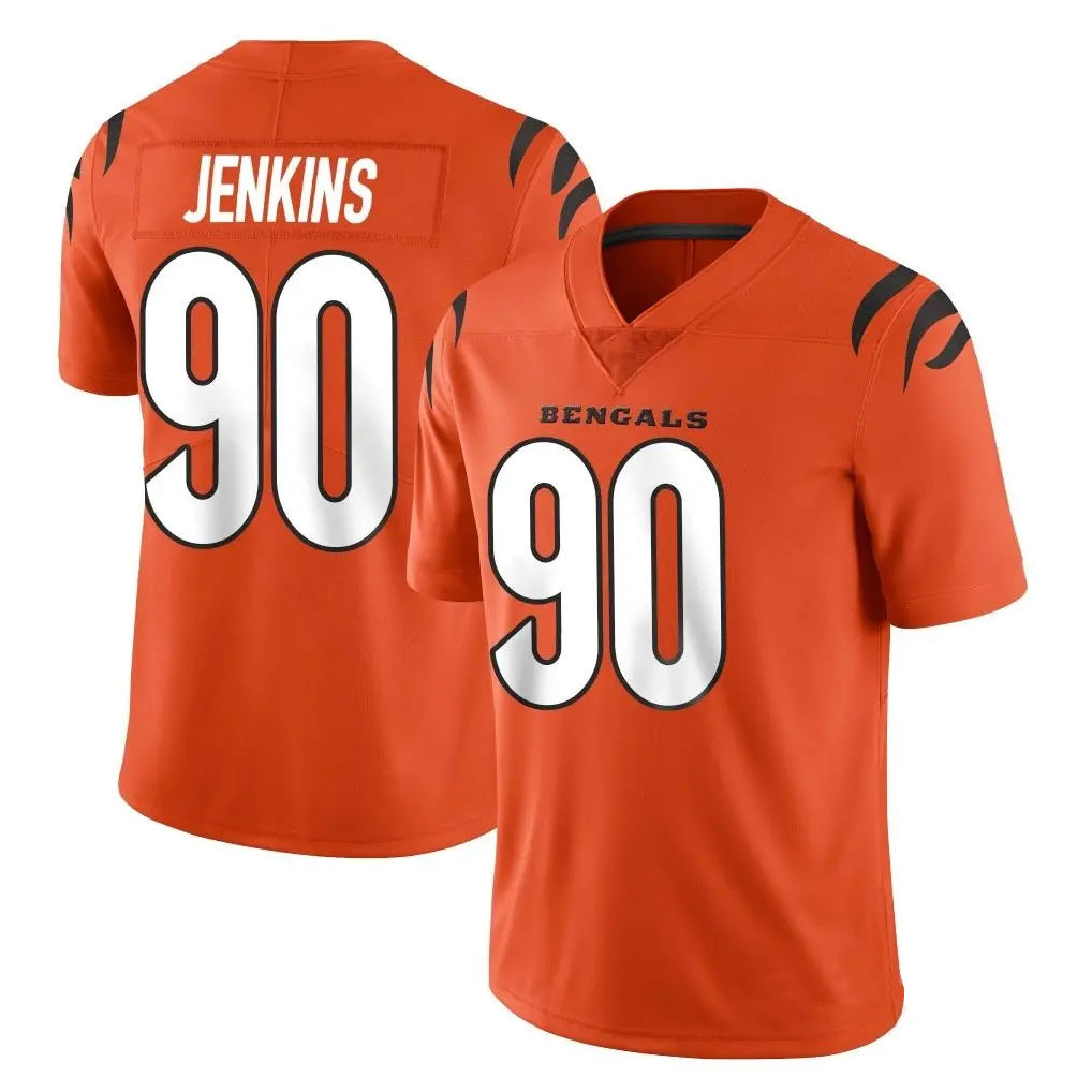 Parkc C.Bengals #90 Kris Jenkins Jr Player Orange Vapor Untouchable Limited Home Game Stitched Jerseys