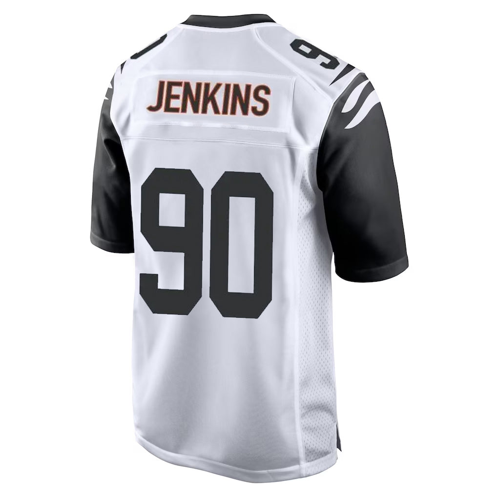 Parkc C.Bengals #90 Kris Jenkins Jr Player White Alternate Home Game Stitched Jerseys