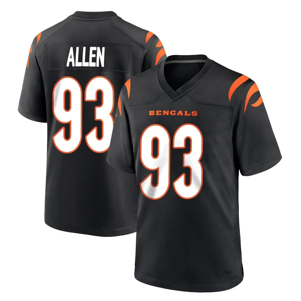 Parkc C.Bengals #93 Jonathan Allen Player Black Home Game Stitched Jerseys
