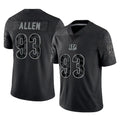 Parkc C.Bengals #93 Jonathan Allen Player Black Reflective Limited Game Stitched Jerseys
