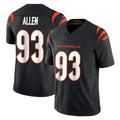 Parkc C.Bengals #93 Jonathan Allen Player Black Vapor F.U.S.E. Limited Home Game Stitched Jerseys