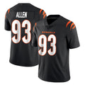 Parkc C.Bengals #93 Jonathan Allen Player Black Vapor Untouchable Limited Home Game Stitched Jerseys
