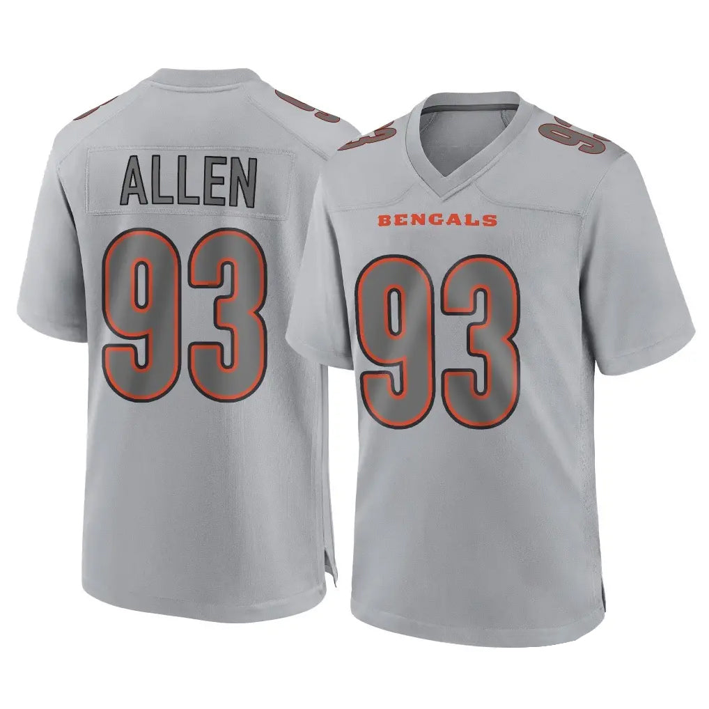 Parkc C.Bengals #93 Jonathan Allen Player Gray Atmosphere Fashion Game Stitched Jerseys