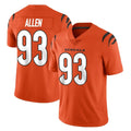 Parkc C.Bengals #93 Jonathan Allen Player Orange Vapor Untouchable Limited Home Game Stitched Jerseys