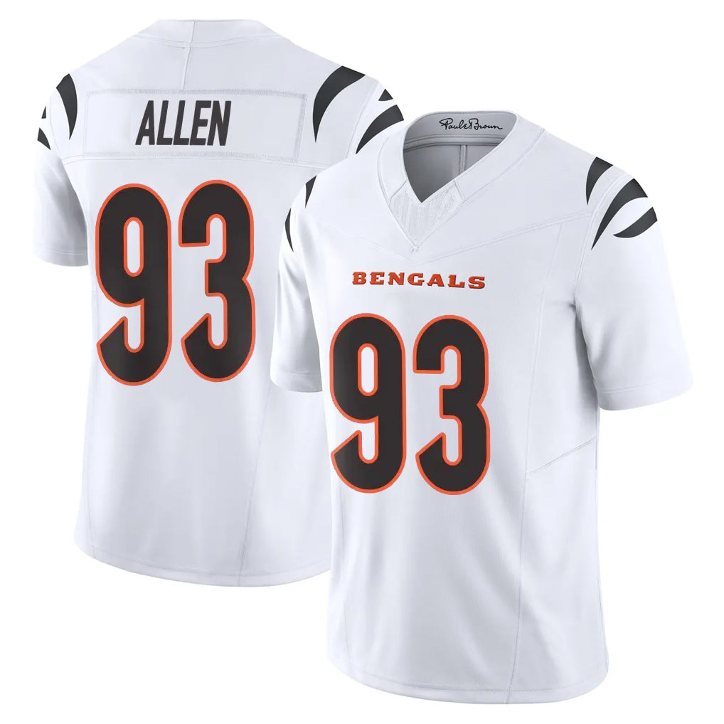 Parkc C.Bengals #93 Jonathan Allen Player White Vapor F.U.S.E. Limited Home Game Stitched Jerseys