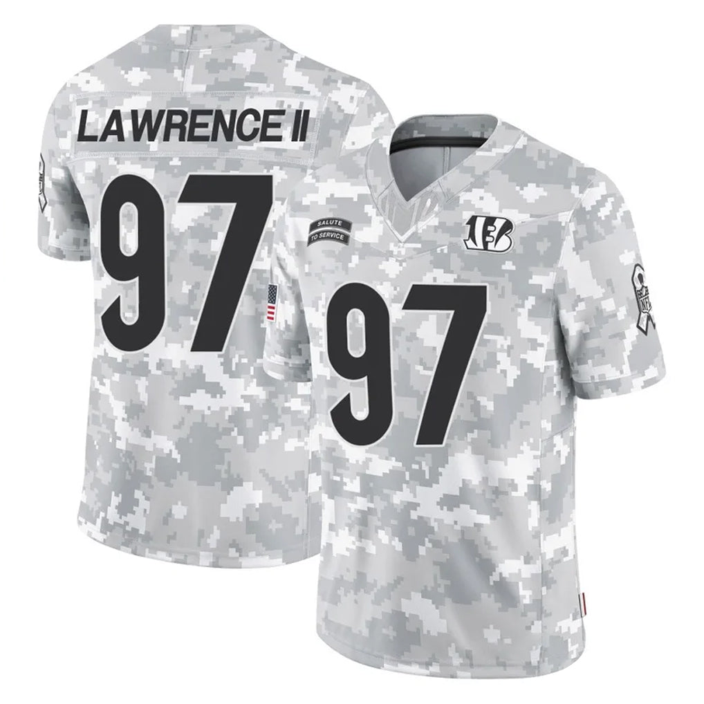 Parkc C.Bengals #97 Dexter Lawrence II Player Arctic Camo Salute to Service Limited Stitched Jerseys
