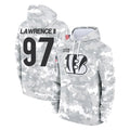 Parkc C.Bengals #97 Dexter Lawrence II Player Arctic Camo Salute to Service Pullover Hoodie Limited Stitched Jerseys