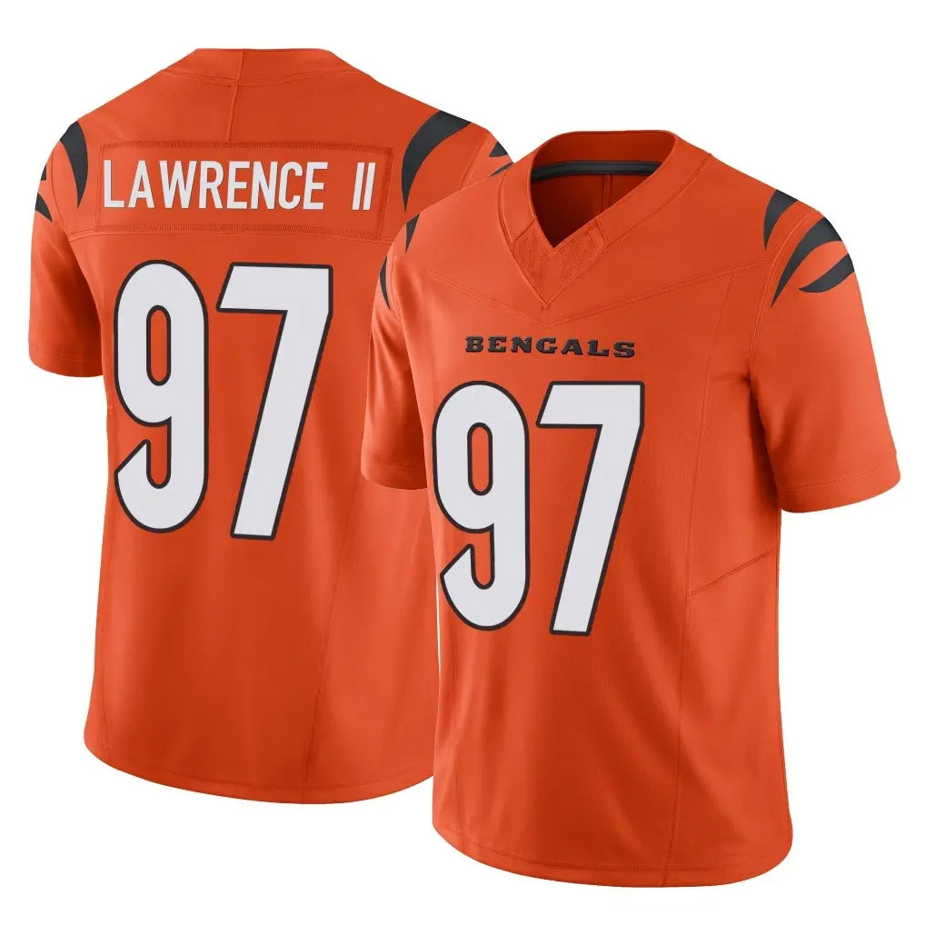 Parkc C.Bengals #97 Dexter Lawrence II Player Orange Vapor F.U.S.E. Limited Home Game Stitched Jerseys