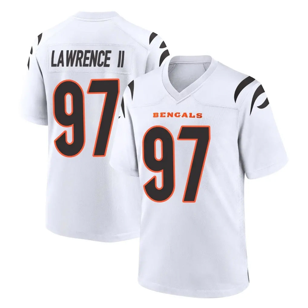 Parkc C.Bengals #97 Dexter Lawrence II Player White Home Game Stitched Jerseys