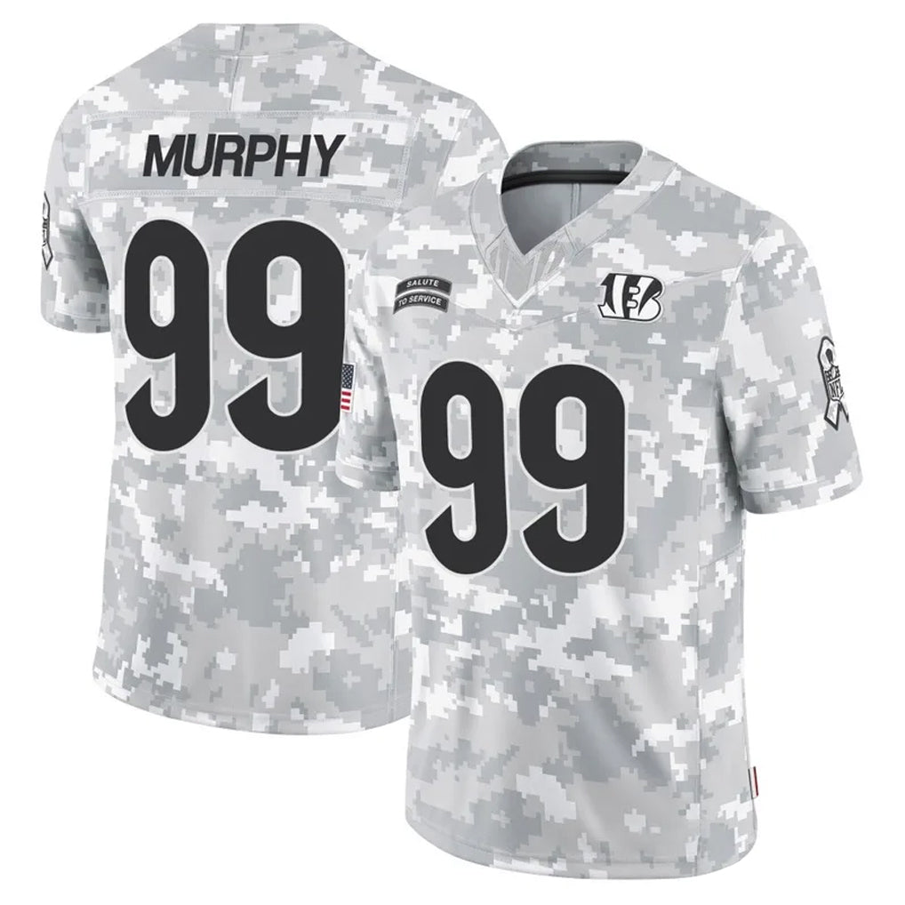 Parkc C.Bengals #99 Myles Murphy Player Arctic Camo Salute to Service Limited Stitched Jerseys
