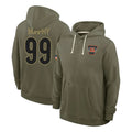 Parkc C.Bengals #99 Myles Murphy Player Olive Salute to Service Pullover Hoodies Limited Stitched Jerseys