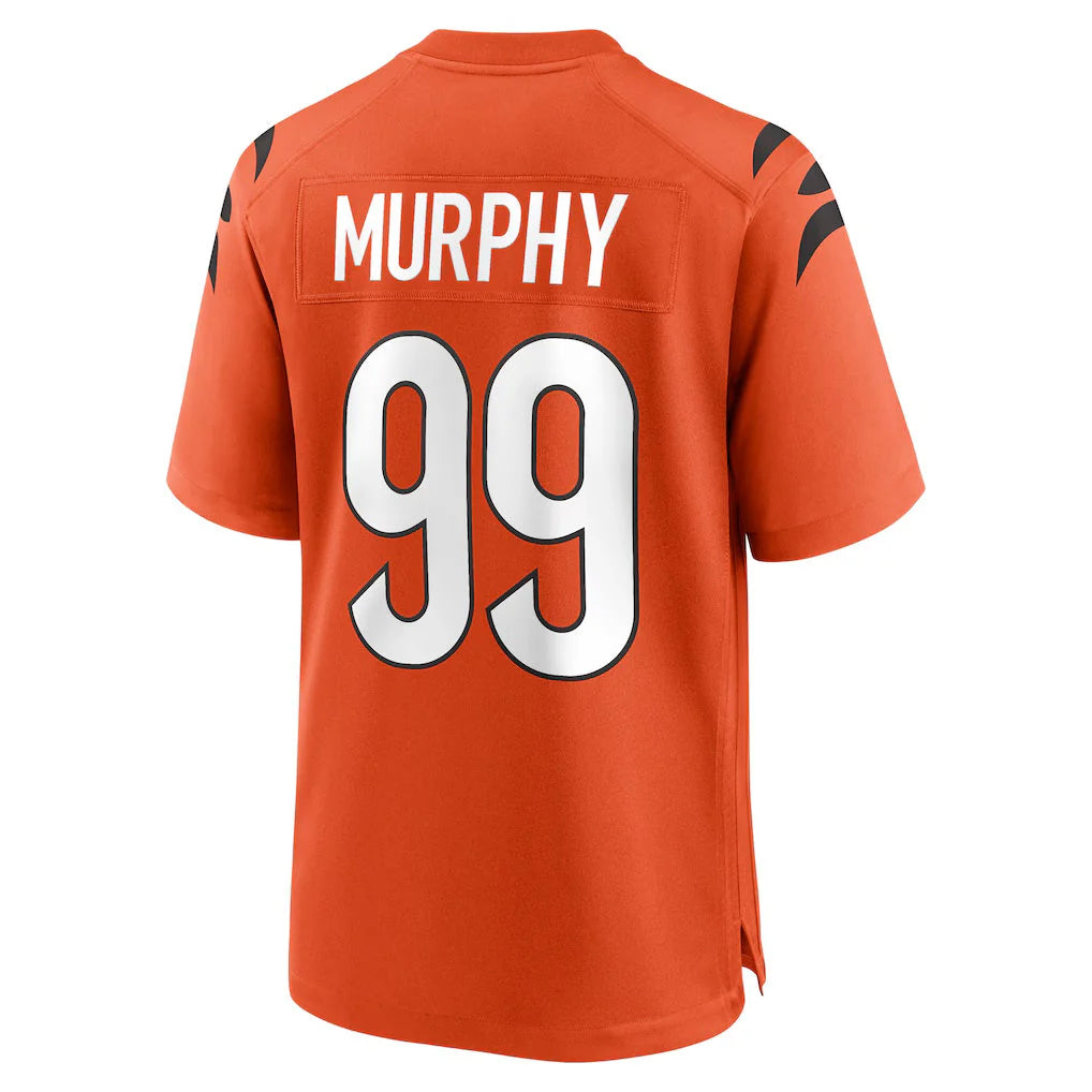 Parkc C.Bengals #99 Myles Murphy Player Orange Home Game Stitched Jerseys