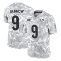 Parkc C.Bengals #9 Joe Burrow Player Arctic Camo Salute to Service Limited Stitched Jerseys