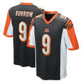 Parkc C.Bengals #9 Joe Burrow Player Black Alternate Home Game Stitched Jerseys