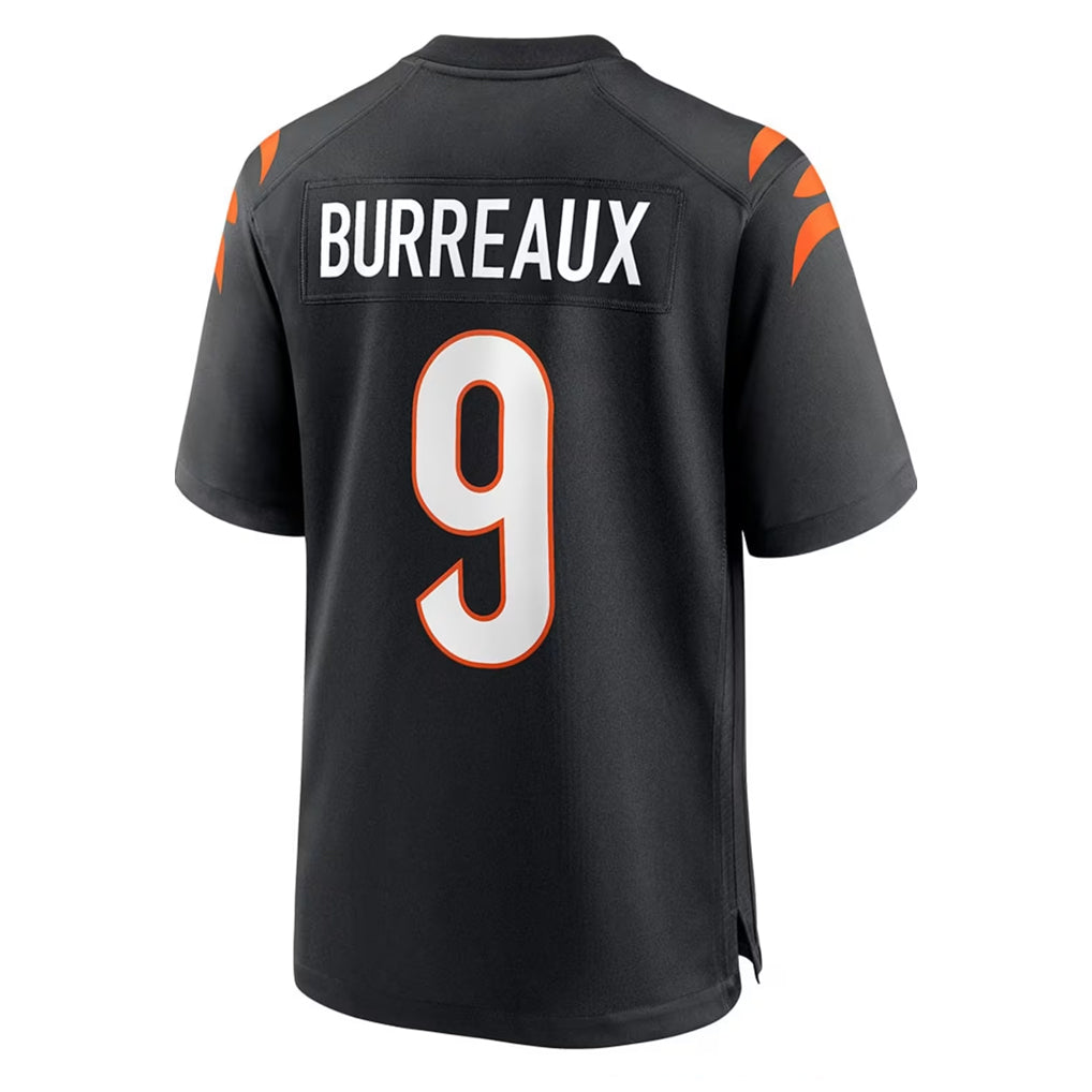 Parkc C.Bengals #9 Joe Burrow Player Black Home Game Stitched Jerseys