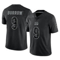 Parkc C.Bengals #9 Joe Burrow Player Black Reflective Limited Game Stitched Jerseys