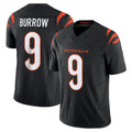 Parkc C.Bengals #9 Joe Burrow Player Black Vapor F.U.S.E. Limited Home Game Stitched Jerseys