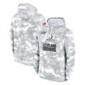 Parkc C.Browns Arctic Camo Salute to Service Hoodies Limited Game Blank Player Stitched Jerseys