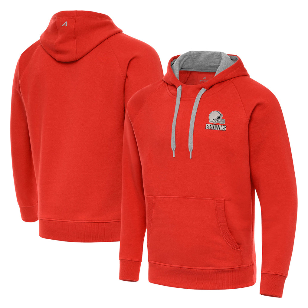 Parkc C.Browns Orange Brushed Carbon Pullover Hoodie Blank Player Limited Stitched Jerseys