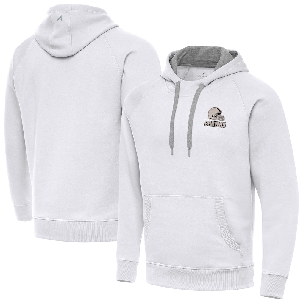 Parkc C.Browns White Brushed Carbon Pullover Hoodie Blank Player Limited Stitched Jerseys