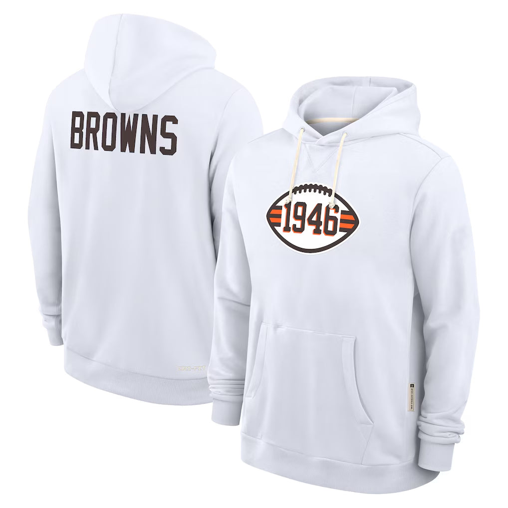 Parkc C.Browns White Salute to Service Hoodie Blank Player Limited Stitched Jerseys