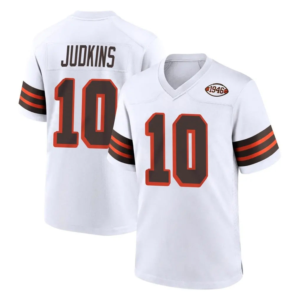 Parkc C.Browns #10 Quinshon Judkins Player White Alternate Home Game Stitched Jerseys