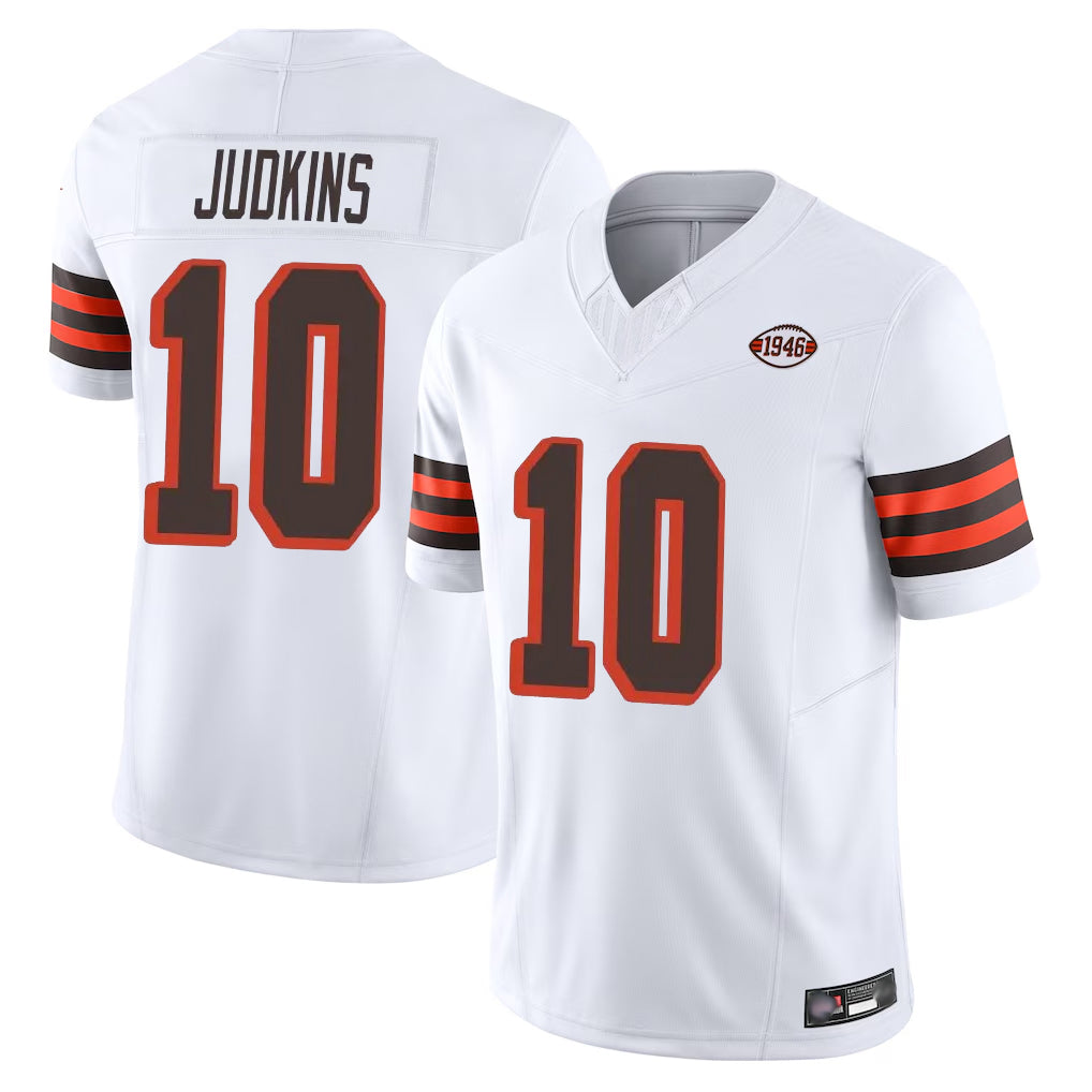 Parkc C.Browns #10 Quinshon Judkins Player White Limited Vapor F.U.S.E. Alternate Game Stitched Jerseys
