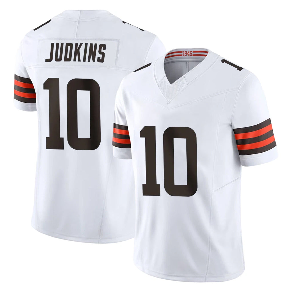 Parkc C.Browns #10 Quinshon Judkins Player White Vapor F.U.S.E. Limited Home Game Stitched Jerseys