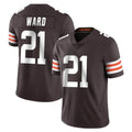 Parkc C.Browns #21 Denzel Ward Player Brown Color Vapor Untouchable Limited Home Game Stitched Jerseys