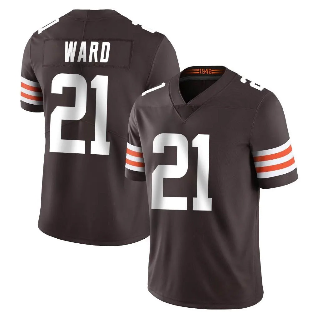 Parkc C.Browns #21 Denzel Ward Player Brown Color Vapor Untouchable Limited Home Game Stitched Jerseys