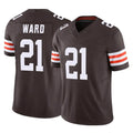 Parkc C.Browns #21 Denzel Ward Player Brown Vapor F.U.S.E. Limited Home Game Stitched Jerseys