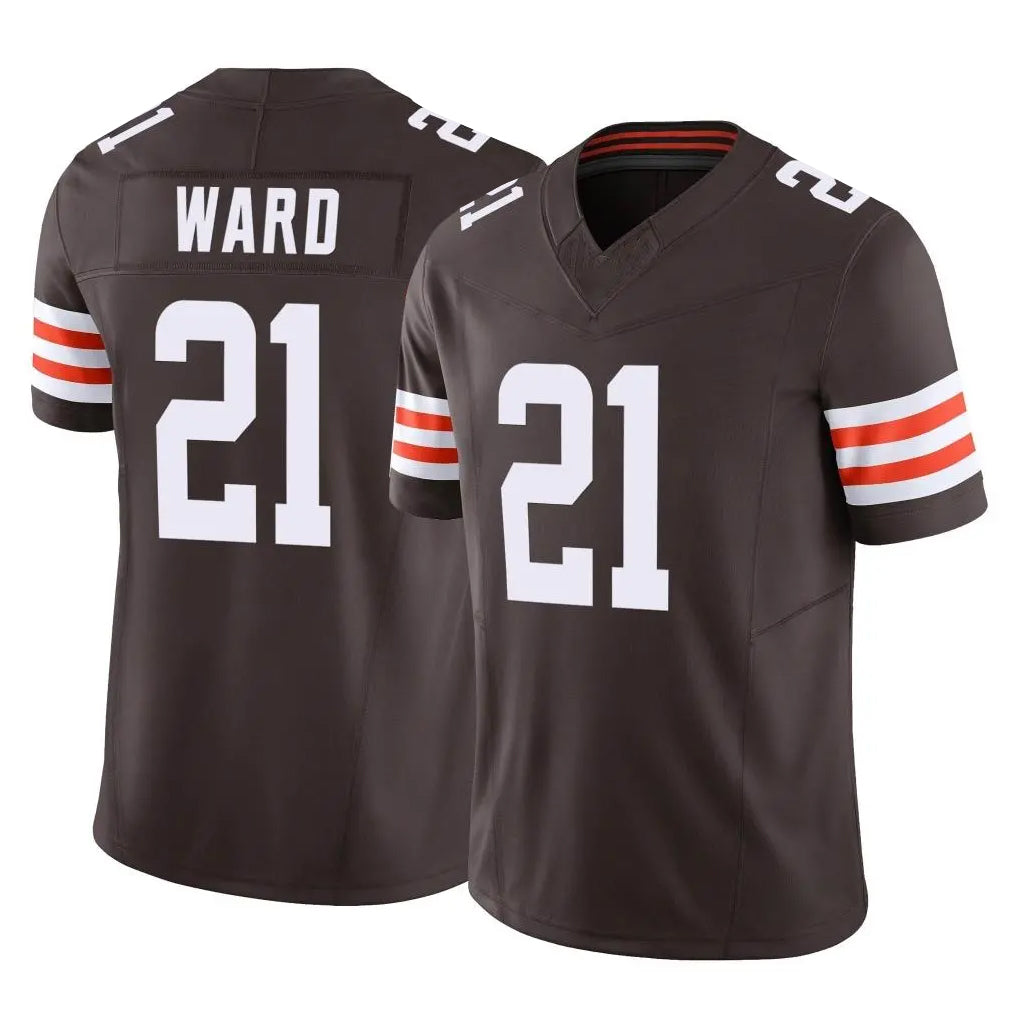 Parkc C.Browns #21 Denzel Ward Player Brown Vapor F.U.S.E. Limited Home Game Stitched Jerseys
