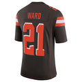 Parkc C.Browns #21 Denzel Ward Player Brown Vapor Limited Home Game Stitched Jerseys