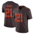 Parkc C.Browns #21 Denzel Ward Player Browns Color Rush Limited Home Game Stitched Jerseys
