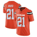Parkc C.Browns #21 Denzel Ward Player Orange Alternate Vapor Untouchable Limited Home Game Stitched Jerseys