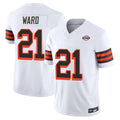 Parkc C.Browns #21 Denzel Ward Player White Limited Vapor F.U.S.E. Alternate Game Stitched Jerseys