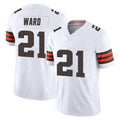 Parkc C.Browns #21 Denzel Ward Player White Vapor F.U.S.E. Limited Home Game Stitched Jerseys
