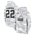 Parkc C.Browns #22 Dylan Sampson Player Arctic Camo Salute to Service Hoodies Limited Game Stitched Jerseys