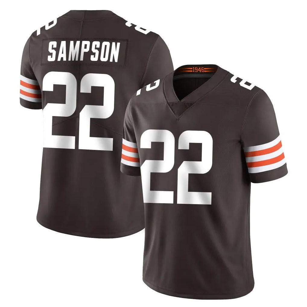 Parkc C.Browns #22 Dylan Sampson Player Brown Color Vapor Untouchable Limited Home Game Stitched Jerseys
