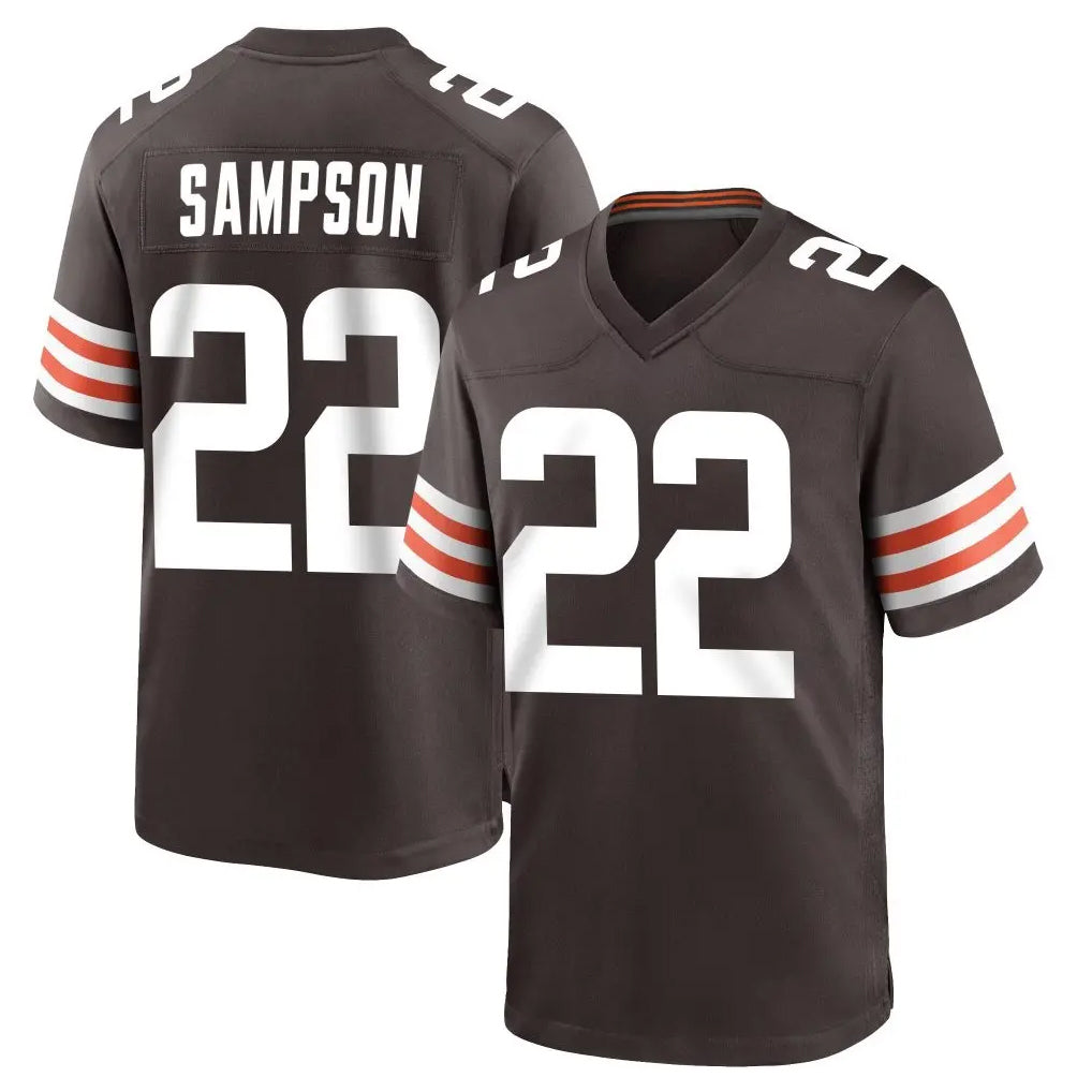Parkc C.Browns #22 Dylan Sampson Player Brown Home Game Stitched Jerseys