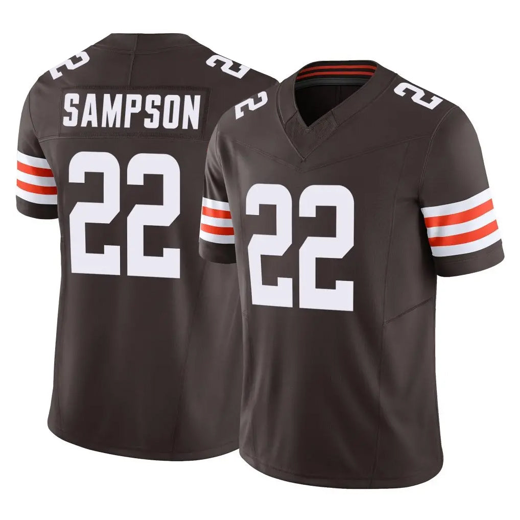 Parkc C.Browns #22 Dylan Sampson Player Brown Vapor F.U.S.E. Limited Home Game Stitched Jerseys