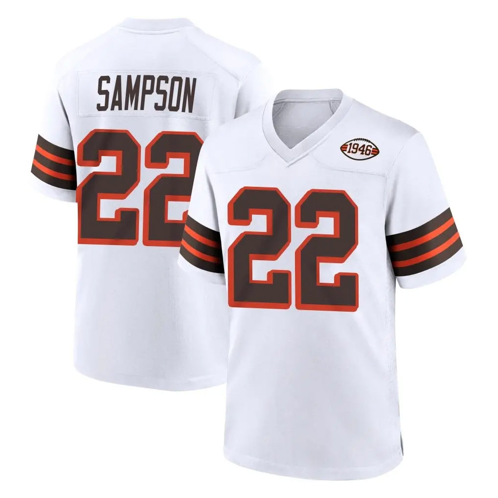 Parkc C.Browns #22 Dylan Sampson Player White Alternate Home Game Stitched Jerseys
