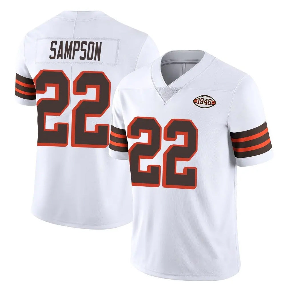 Parkc C.Browns #22 Dylan Sampson Player White Limited  Vapor 1946 Collection Alternate Game Stitched Jerseys