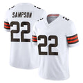 Parkc C.Browns #22 Dylan Sampson Player White Vapor F.U.S.E. Limited Home Game Stitched Jerseys