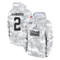 Parkc C.Browns #2 Shedeur Sanders Player Arctic Camo Salute to Service Hoodies Limited Game Stitched Jerseys
